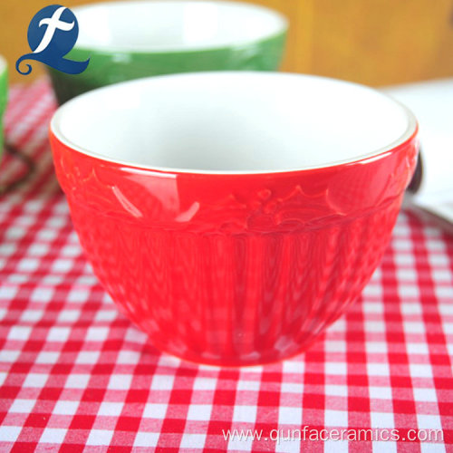 Colorful Heat Resistant Round Large Ceramic Bowl